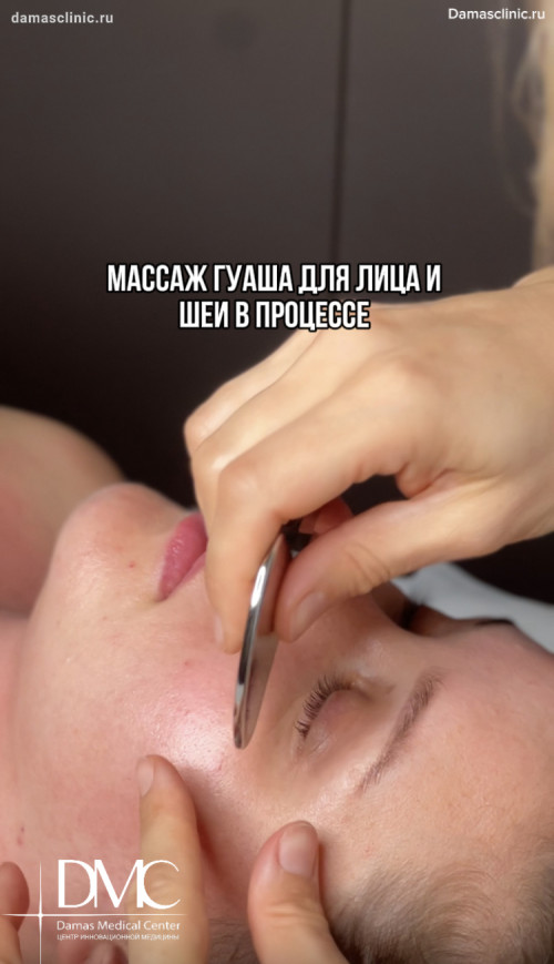Массаж Гуаша для лица и шеи в процессе. Показания к массажу Гуаша